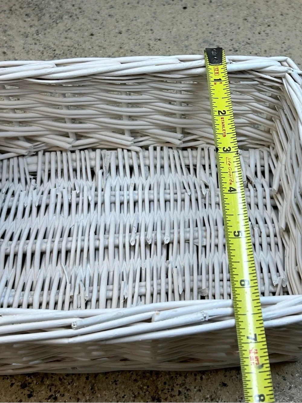 Set of Two White Wicker Storage Baskets - Versatile Home Accents Organizer